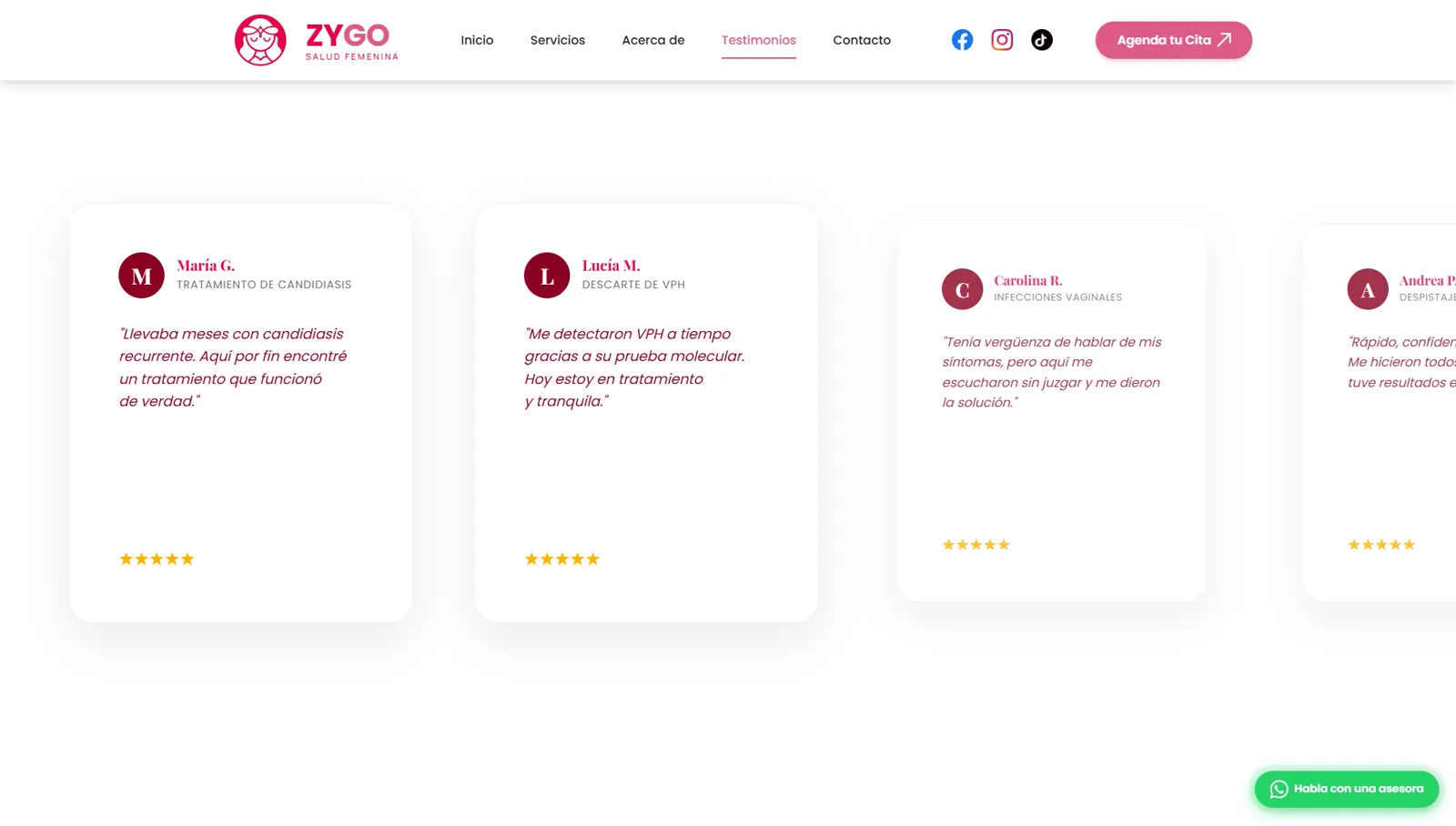 Zygo Web pantalla 5