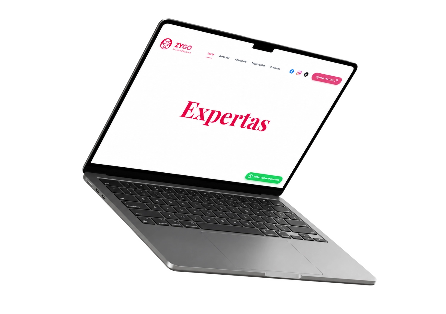 Zygo Web presentado en una laptop
